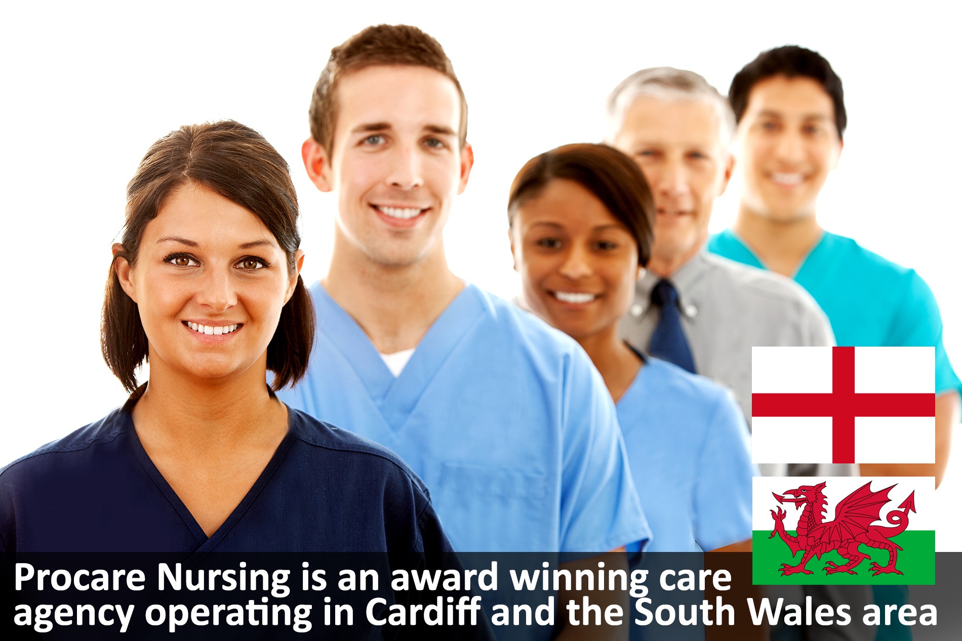 Doctors: Female Nurse Heads Line of Medical Professionals